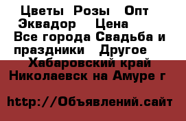 Цветы. Розы.  Опт.  Эквадор. › Цена ­ 50 - Все города Свадьба и праздники » Другое   . Хабаровский край,Николаевск-на-Амуре г.